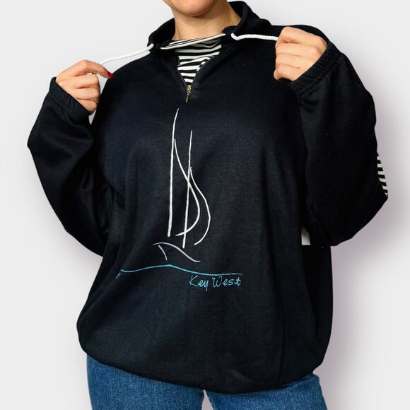 80s Key West Sweatshirt Top Size XL - Picture 3 of 8